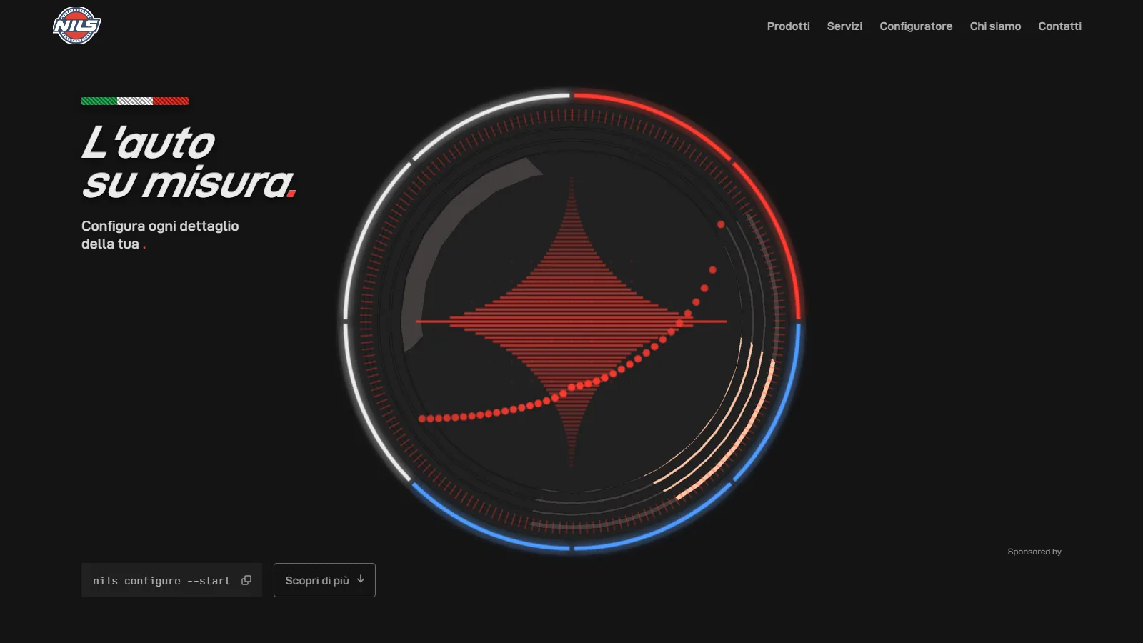 Clone della homepage di anime.js con effetto 3D radar e HUD su scroll — progetto Aura Web Studio